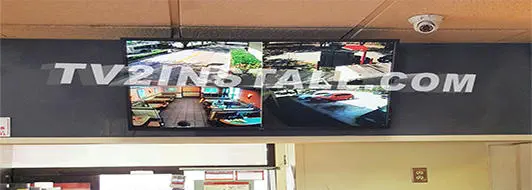Instalación comercial de varias pantallas